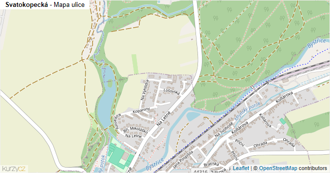 Svatokopecká - mapa ulice