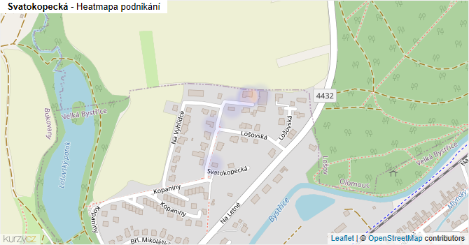 Svatokopecká - mapa podnikání