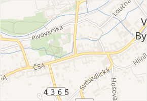 Zámecké náměstí v obci Velká Bystřice - mapa ulice