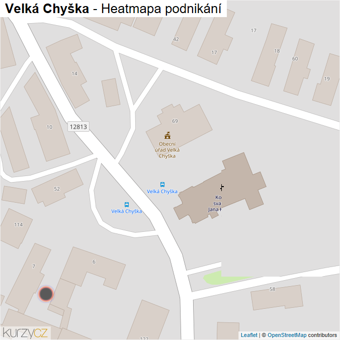 Mapa Velká Chyška - Firmy v obci.