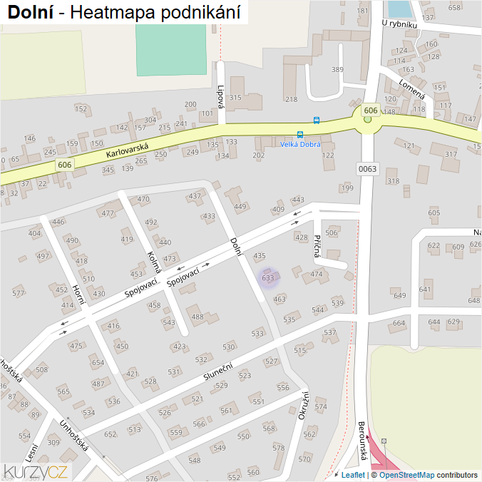 Mapa Dolní - Firmy v ulici.