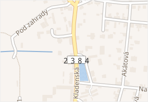 Kladenská v obci Velká Dobrá - mapa ulice