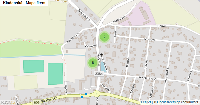 Kladenská - mapa firem