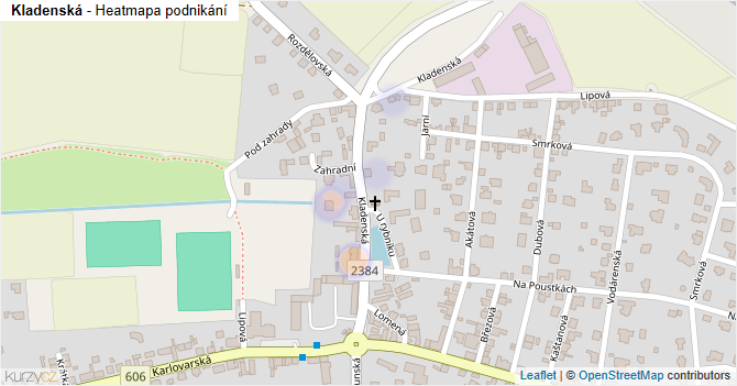 Kladenská - mapa podnikání