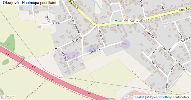 Okrajová - mapa podnikání