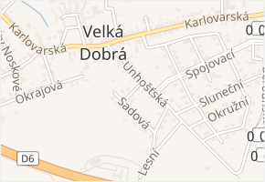 Skalní v obci Velká Dobrá - mapa ulice