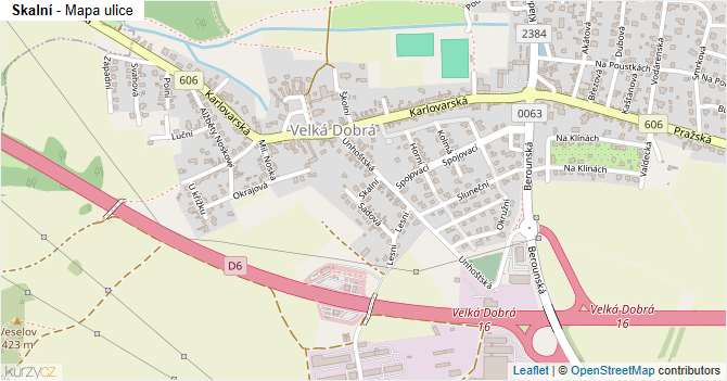 Skalní - mapa ulice