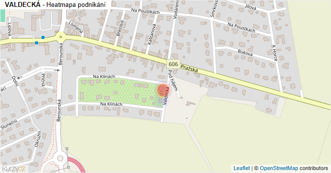 VALDECKÁ - mapa podnikání