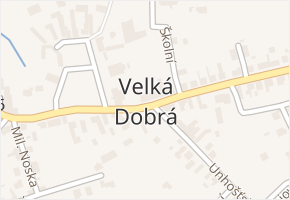 Velká Dobrá v obci Velká Dobrá - mapa části obce