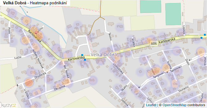 Velká Dobrá - mapa podnikání