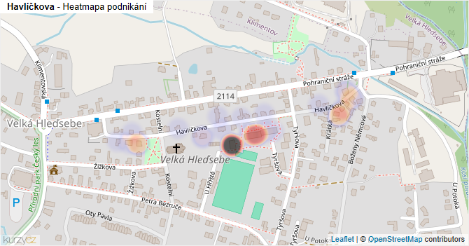 Havlíčkova - mapa podnikání