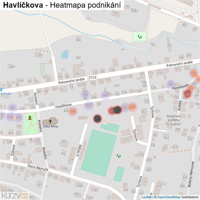 Mapa Havlíčkova - Firmy v ulici.
