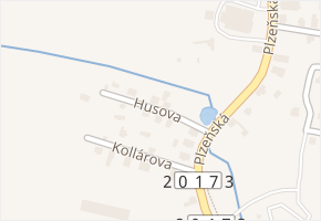 Husova v obci Velká Hleďsebe - mapa ulice