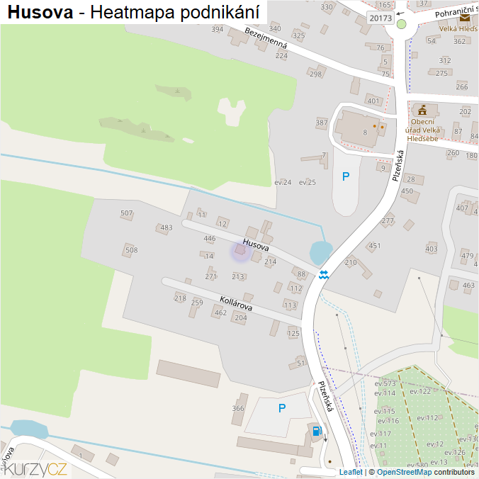 Mapa Husova - Firmy v ulici.