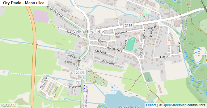 Oty Pavla - mapa ulice