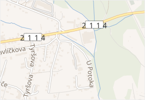 U potoka v obci Velká Hleďsebe - mapa ulice
