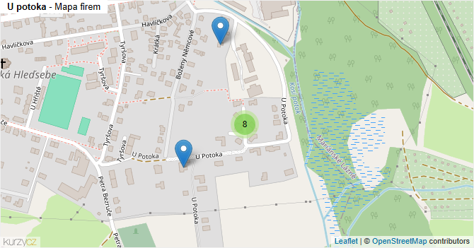 U potoka - mapa firem