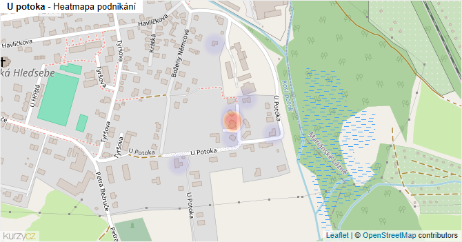 U potoka - mapa podnikání