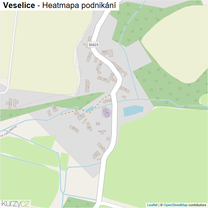 Mapa Veselice - Firmy v části obce.