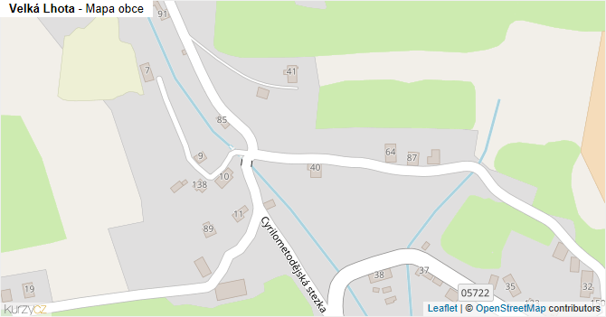 Velká Lhota - mapa obce