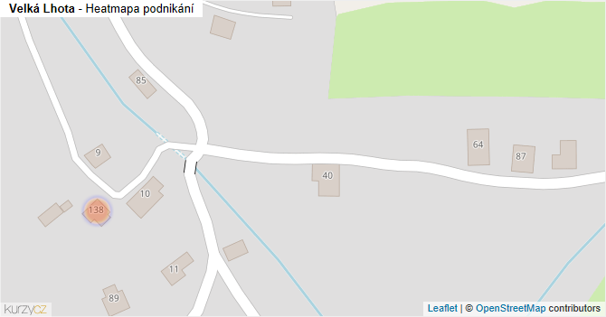 Velká Lhota - mapa podnikání