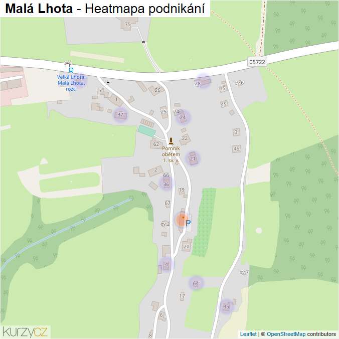 Mapa Malá Lhota - Firmy v části obce.