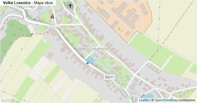 Velká Losenice - mapa obce