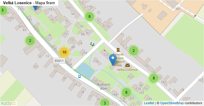 Velká Losenice - mapa firem
