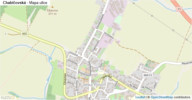 Chabičovská - mapa ulice