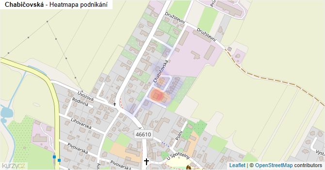 Chabičovská - mapa podnikání