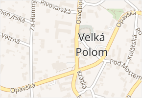 Hradská v obci Velká Polom - mapa ulice