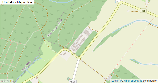 Hradská - mapa ulice