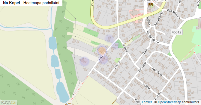 Na Kopci - mapa podnikání