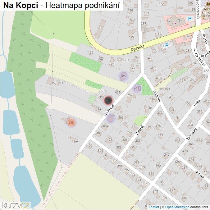 Mapa Na Kopci - Firmy v ulici.