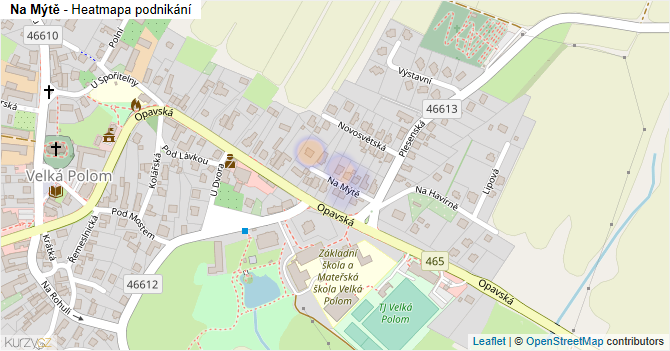 Na Mýtě - mapa podnikání