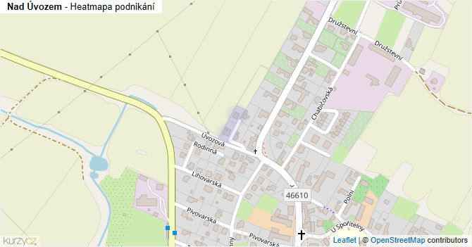 Nad Úvozem - mapa podnikání
