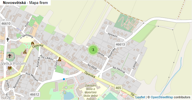 Novosvětská - mapa firem