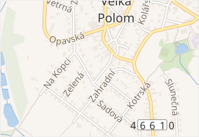 Úzká v obci Velká Polom - mapa ulice