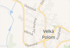 Za Humny v obci Velká Polom - mapa ulice