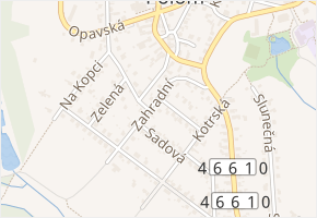 Zahradní v obci Velká Polom - mapa ulice