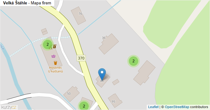 Velká Štáhle - mapa firem