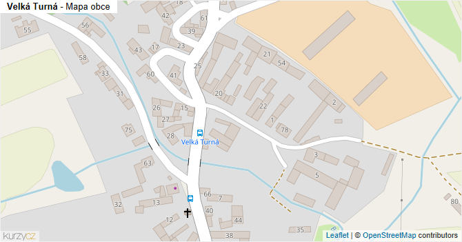 Velká Turná - mapa obce