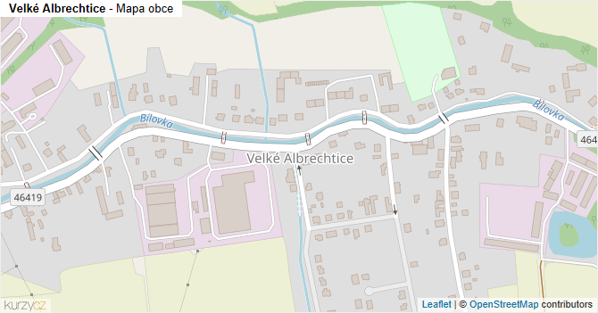 Velké Albrechtice - mapa obce