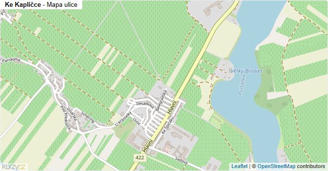 Ke Kapličce - mapa ulice