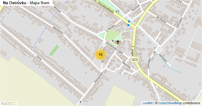 Na Ostrůvku - mapa firem
