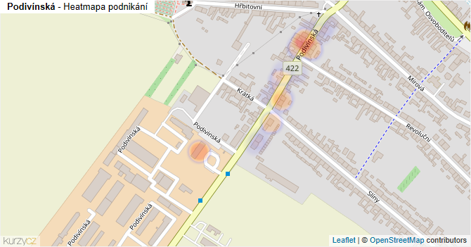 Podivínská - mapa podnikání