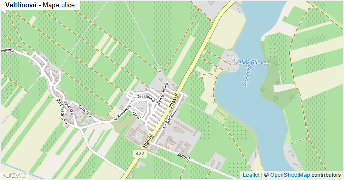 Veltlínová - mapa ulice