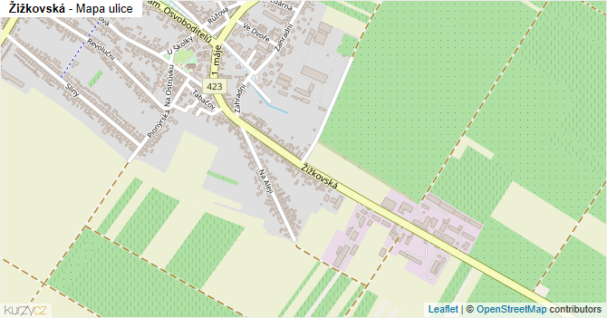 Žižkovská - mapa ulice