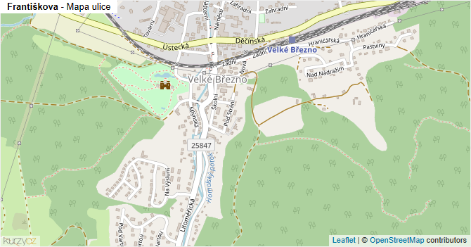 Františkova - mapa ulice