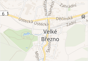 Kostelní v obci Velké Březno - mapa ulice